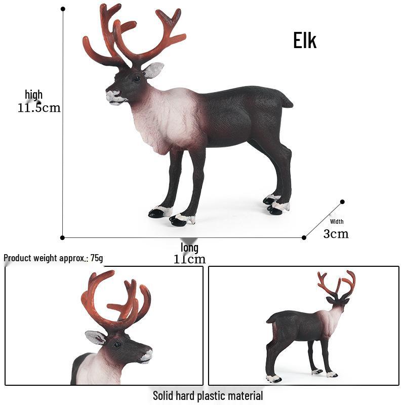 Children s Animal Model Toy: Elk, Reindeer, White-tailed Deer - Christmas Home Decoration
