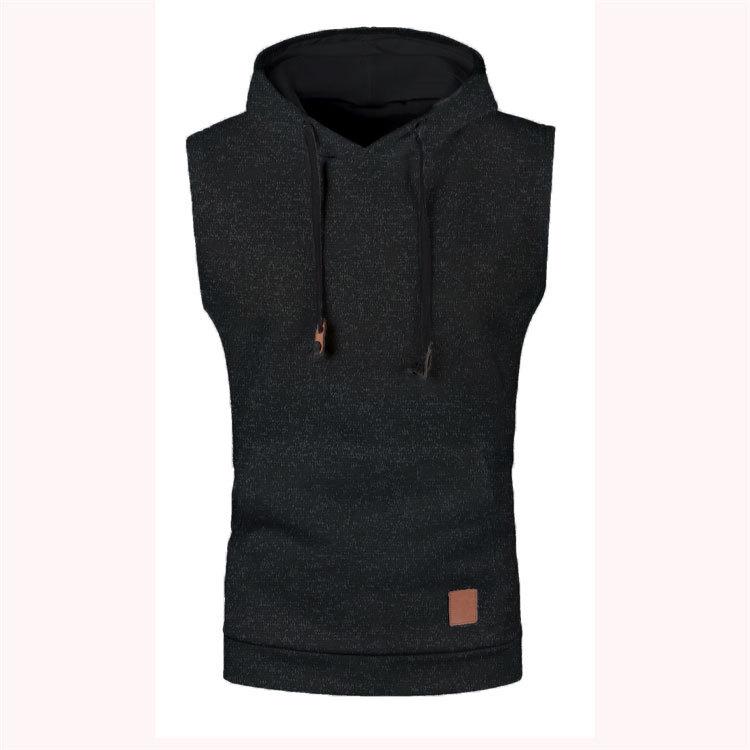 Herren Schlank geschnittene Kapuzen-Strickweste - Dünnes Fleece, Herbst/Winter Edition M schwarz