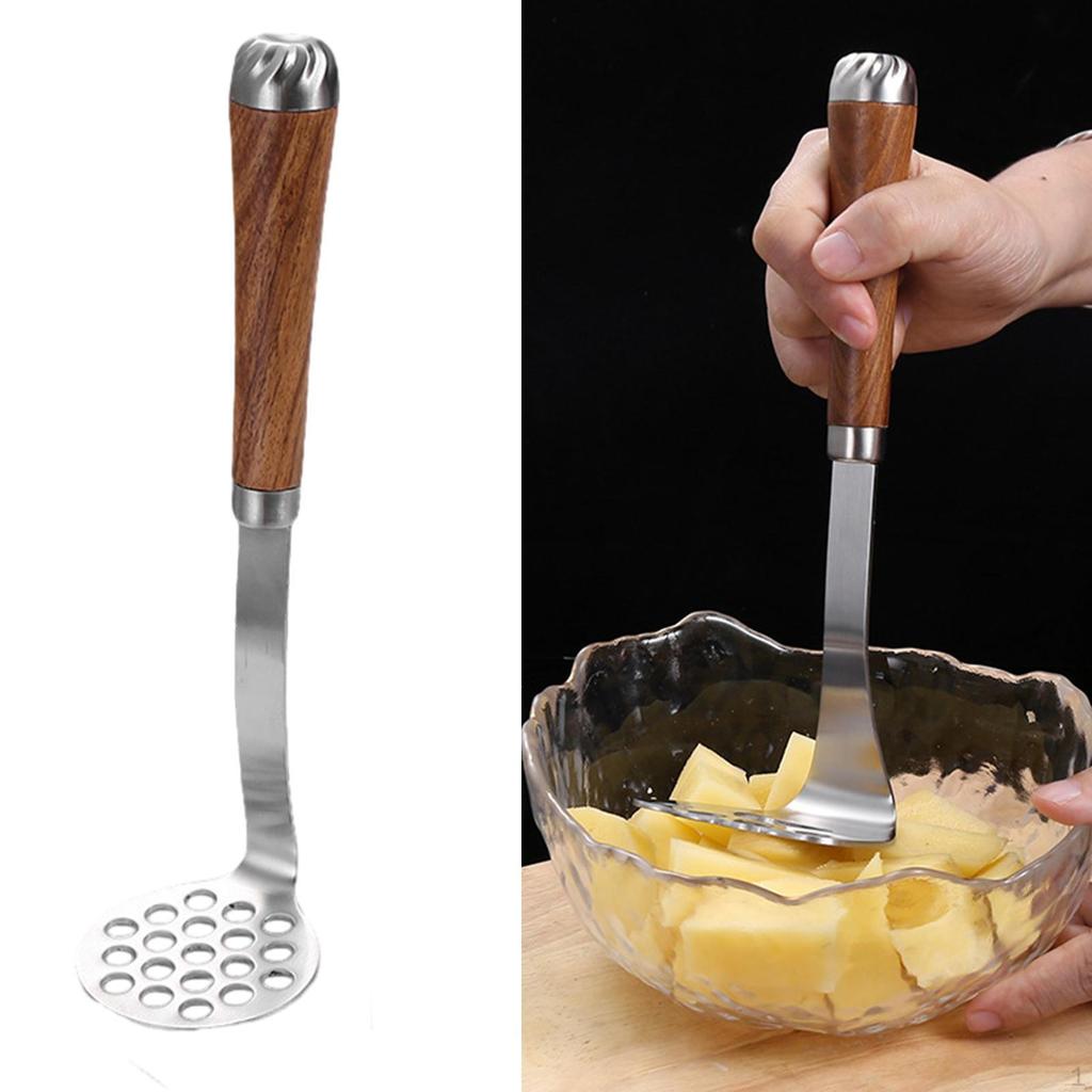 Durable Stainless Steel Potato Masher - Efficient Kitchen Tool for Carrots, Meat, and More