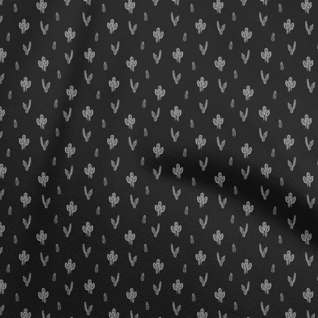 oneOone Cotton Flex Blue Fabric Cactus Plant Fabric For Sewing Printed Craft Fabric By The Yard 40 Inch