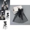 Dark Themed Butterfly Hair Clip With Mask And Diy Features For Halloween Parties