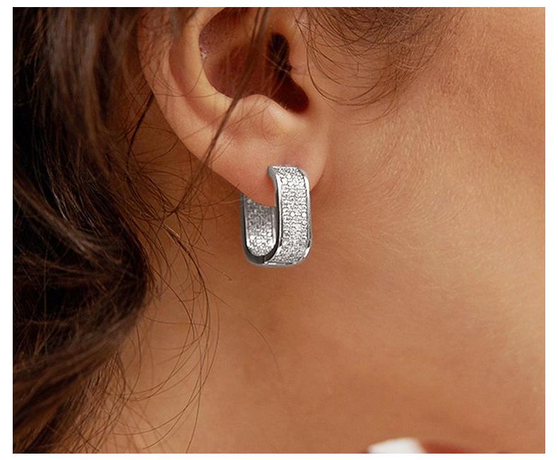 High-End Light Luxury Zircon Ear Cuffs: Eco-Friendly Fashion Earrings for Women