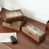 Decorative Wooden Jewelry Storage Box Vintage Solid Wood Storage Cabinet  Trinket