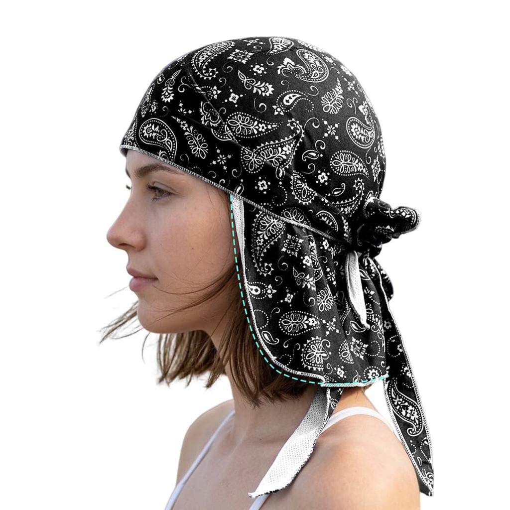 Unisex Sommer Atmungsaktiver Pullover Sonnenschutzmütze Blumenmuster Kopftuch Outdoor Sport Bandana Helm-Innenfutter