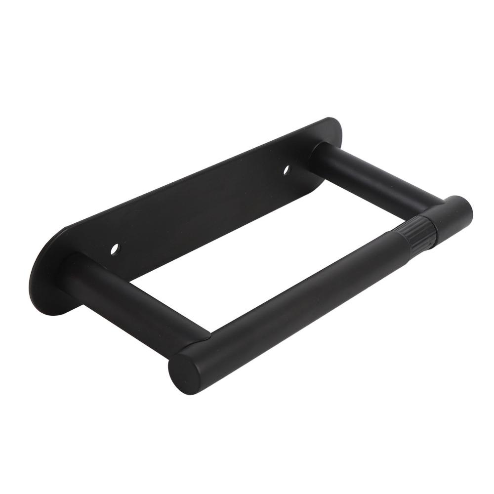 7.8*8.1cm Wall Mount Tissue Holder Black Paper Towel Holder Toilet Tissue Roll Holder Kitchen Use