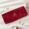Plush Drawstring Jewelry Pouch Transparent Organizer Portable Bag Earrings Necklaces Bracelets
