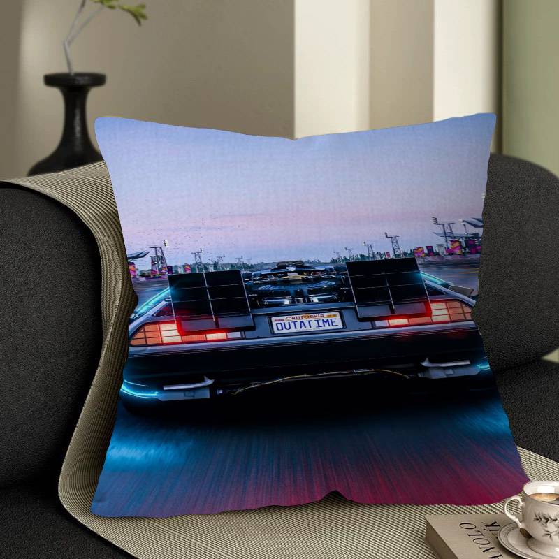 Classic Movie Clips Back To The Future Delorean Time Machine Pillow Anime Pillow Sofa Bed Head Pillow Cover x cm