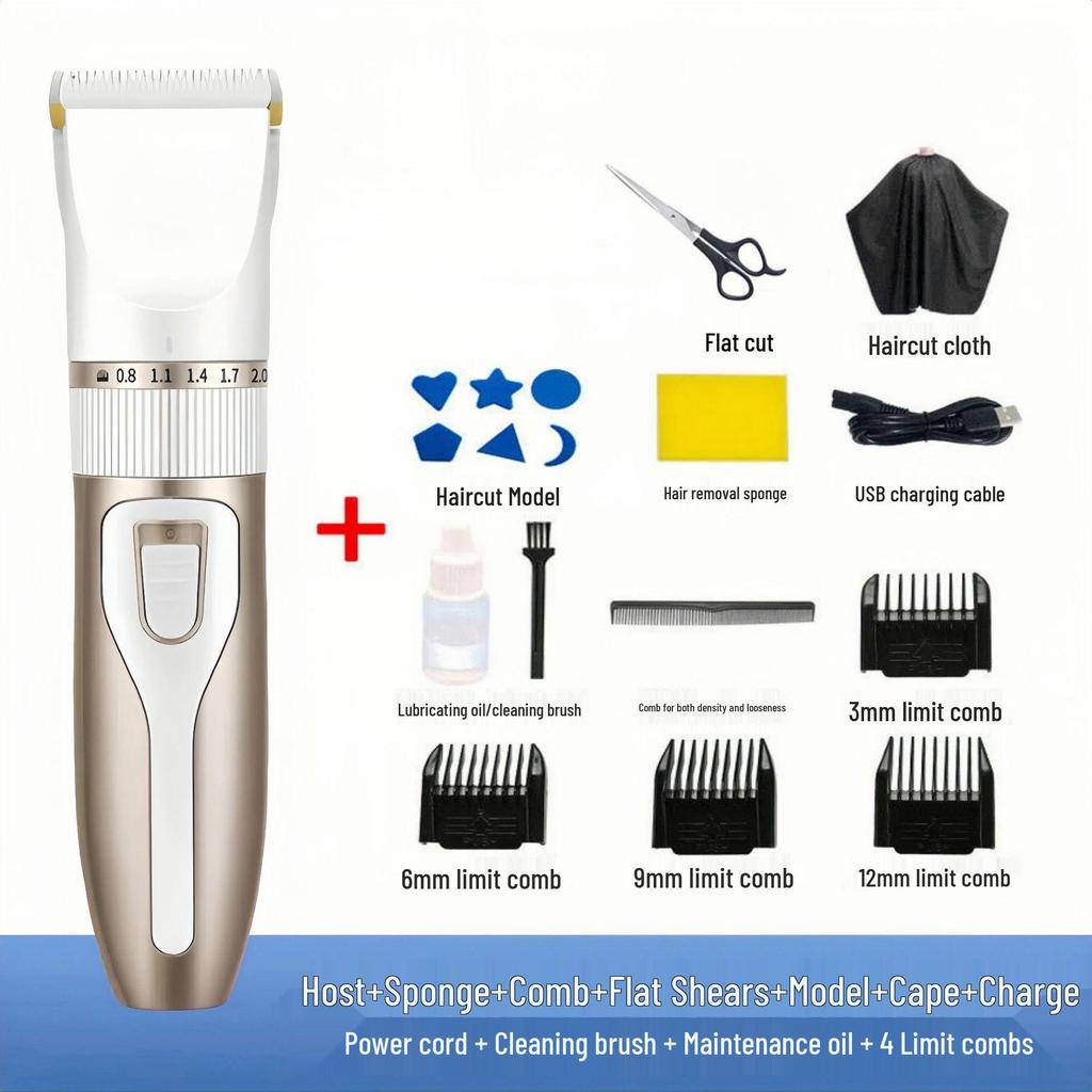 Rechargeable Silent Hair Clippers: Electric Clippers for Babies, Adults & Children