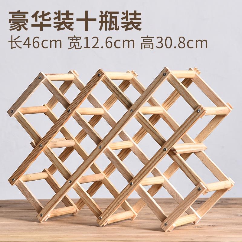 Stapelbara Vinhyllor 3, 5, 6, 10 Flaskor Trävinhyllor Hembar Verktyg Vinskåp Barverktyg