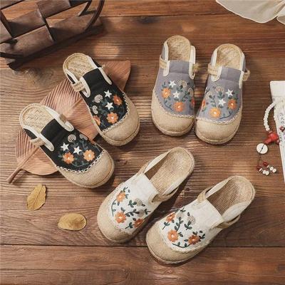 2025 Embroidered Flats: Spring, Summer, Autumn National Style Linen Women's Casual Shoes