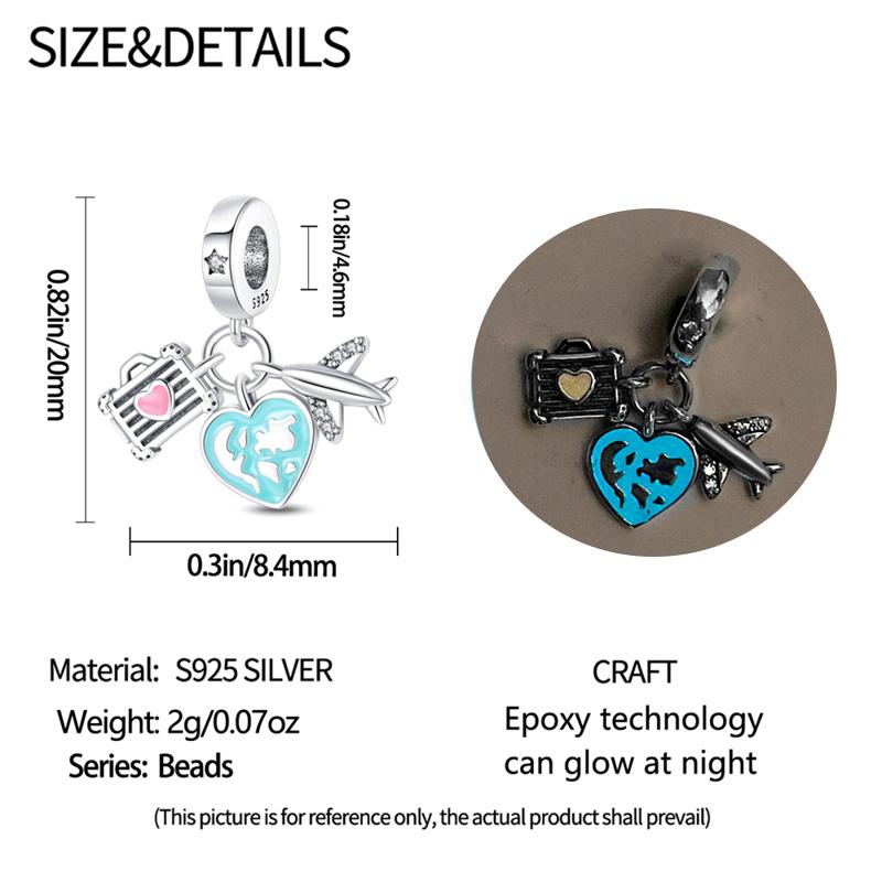 Charms Copper Romantic Ice And Snow Glass Beads Charms Fits 3Mm Original Bracelet Necklace Womens Diy Fine Jewelry Gift New