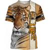 Fashion Tiger 3D Print Summer Fashion Popular T Shirt Casual Men's Street Hip-Hop Short Sleeve T-shirt Harajuku Y2k Loose Top