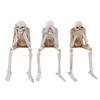 Halloween Statues Resin See Speak Hear No Evil Skeleton Figurines Resin Realistic Skull Decor for Bookshelf Table Edge Ornament
