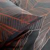 Cotton bedding 220x200 COTTON 100% modern plant pattern graphite background