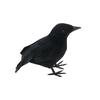 Black Crow Halloween Garden Ornament with Open Mouth for Ghost Festival Simulation