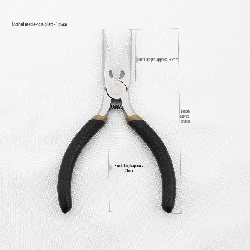 Handmade Black Stainless Steel Pointed Nose Mini Pliers for DIY Jewelry