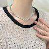 Turquoise natural freshwater pearl necklace female versatile high sense light luxury new Chinese dopamine beaded collarbone chain