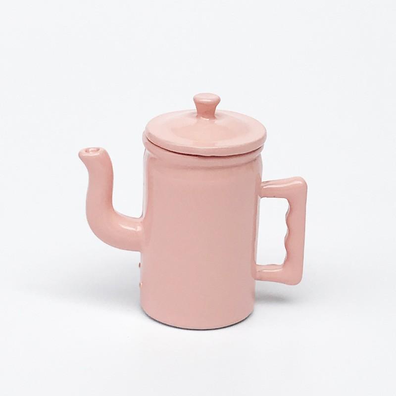 1:12 Cute Dollhouse Miniatures Kettle With Lid Models Kitchen Accessories For Doll House Decor Kids Pretend Play Toys DIY Gifts