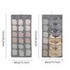 Hanging Bra Organizer with Pockets, Hanging Sock Organizer, Dual Sided Hanging Closet Underwear Storage Holder for Lingerie