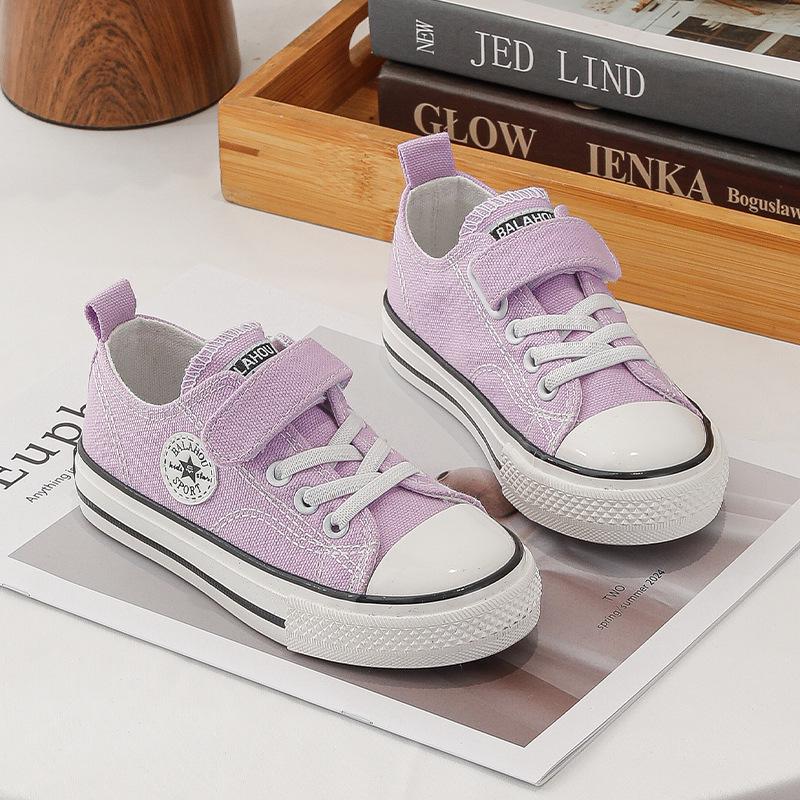 Kids' Unisex Canvas Shoes - Winter 2025 Style, Round Toe, High/Low Top, Soft Sole Board Sneakers for Students