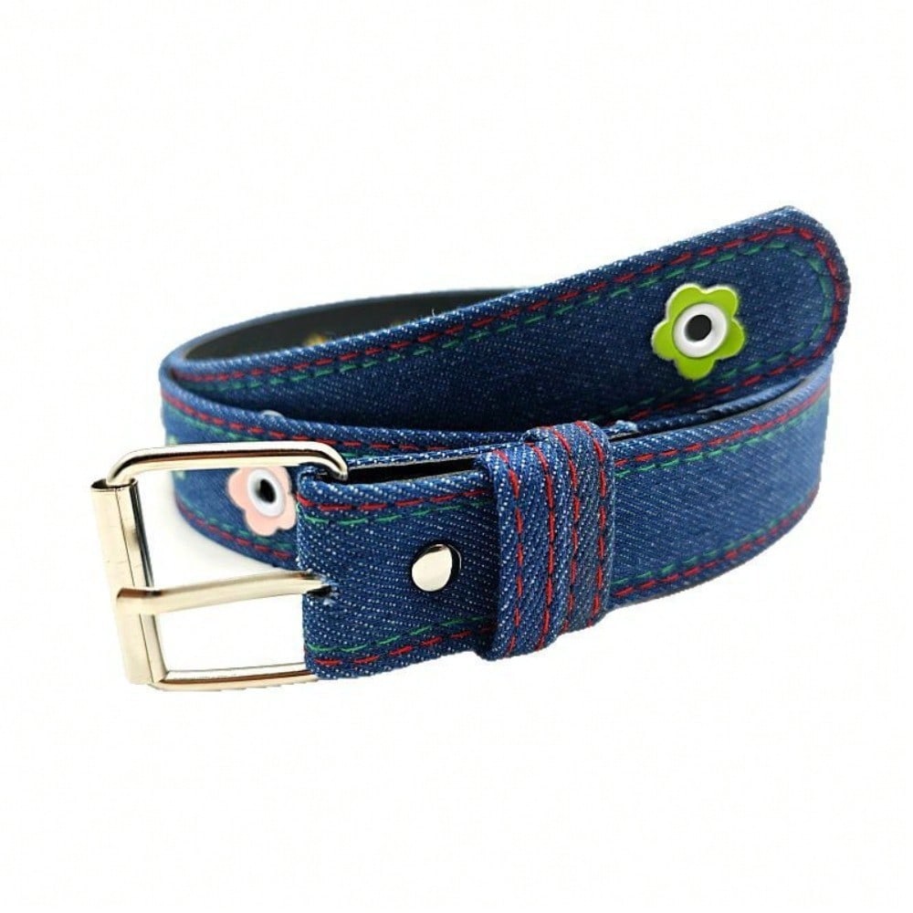 Cute flower belt female street versatile fashion dopamine student jeans trend waist belt