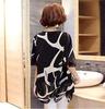 Aspersio Beautiful Chiffon Design Tops Flared Sleeves Sleeves Tunic Sleeves Slimming Pullover Shirt Sexy Striped Casual Cute Loose Satin Bicolor Round