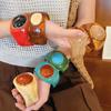 Europe American Style Acrylic Bangle Smudging Retro Hand Ring Cute Irregular Wide Bracelet  Girls