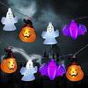 Halloween Pumpkin String Lights Bat Spider String Lamps Battery Powered for Outdoor Halloween Party Garland Decor Night Light