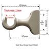 Solid Wood Curtain Rod and Track Accessories: Single/Double Bracket, Base, Decorative Head