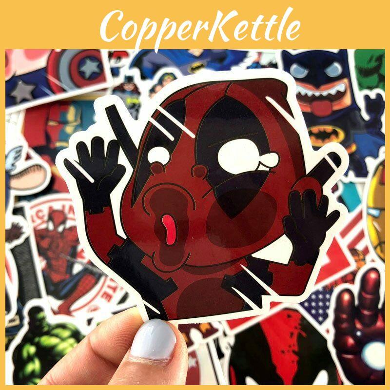 100pcs Multicolor Super Hero Stickers For Luggage Laptop Skateboard Bicycle Car