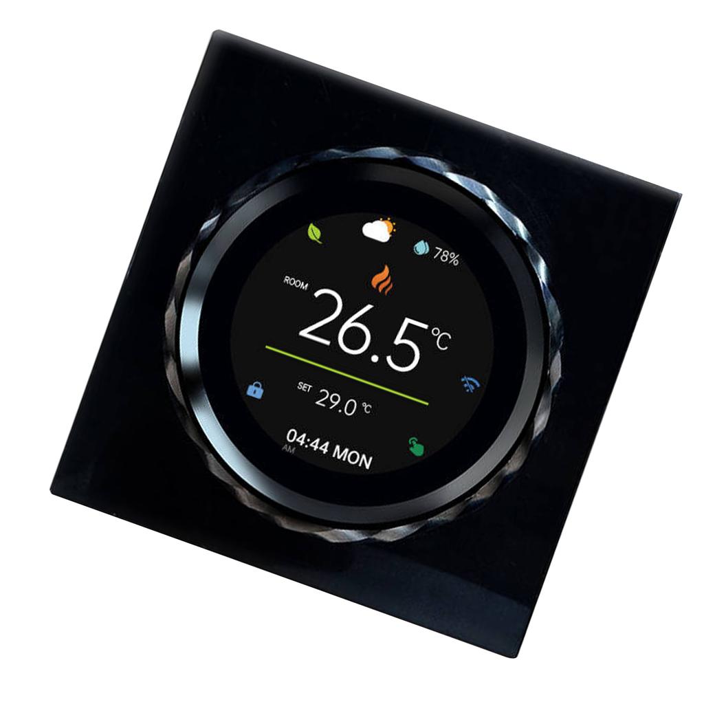 Smart WiFi Thermostat for Electric Heating, 16A Programmable Digital Temperature Controller with 1.6 Screen, DayCelsiusWeekCelsiusRoom TemperatureCel