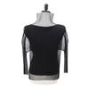Shiz Madam Sheer Pleats High Neck 3 4 Sleeve Blouse T57504