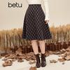 BETU Women's 2025 Winter Plaid A-line Skirt