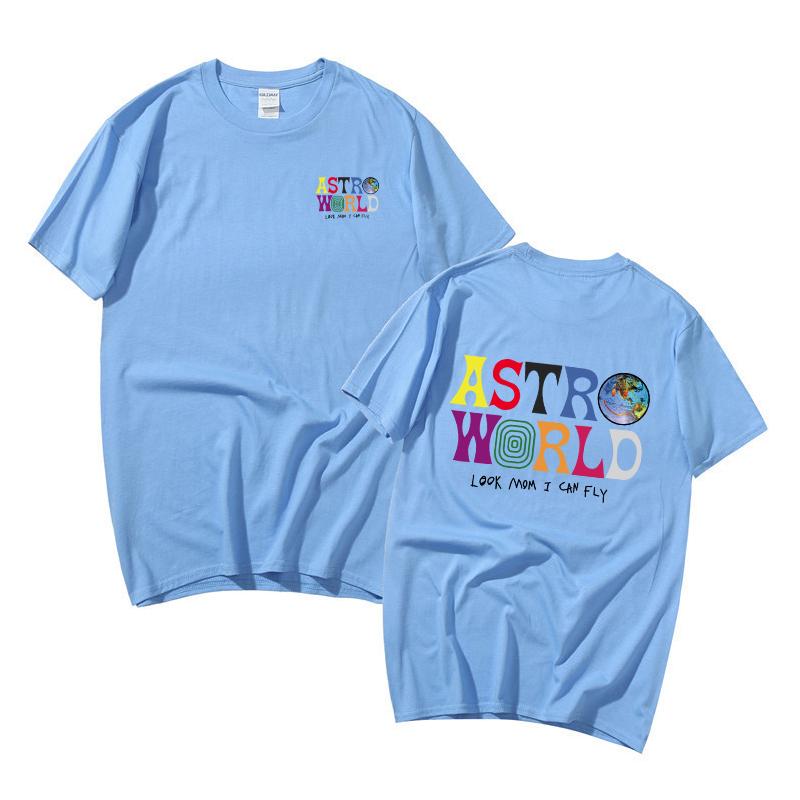ASTROWORLD Tshirt Look Mom I Can Fly Letter Print Tops Unisex Unisex Short Sleeve Tshirts Hip Hop Streetwear Tee Unisex Fashion