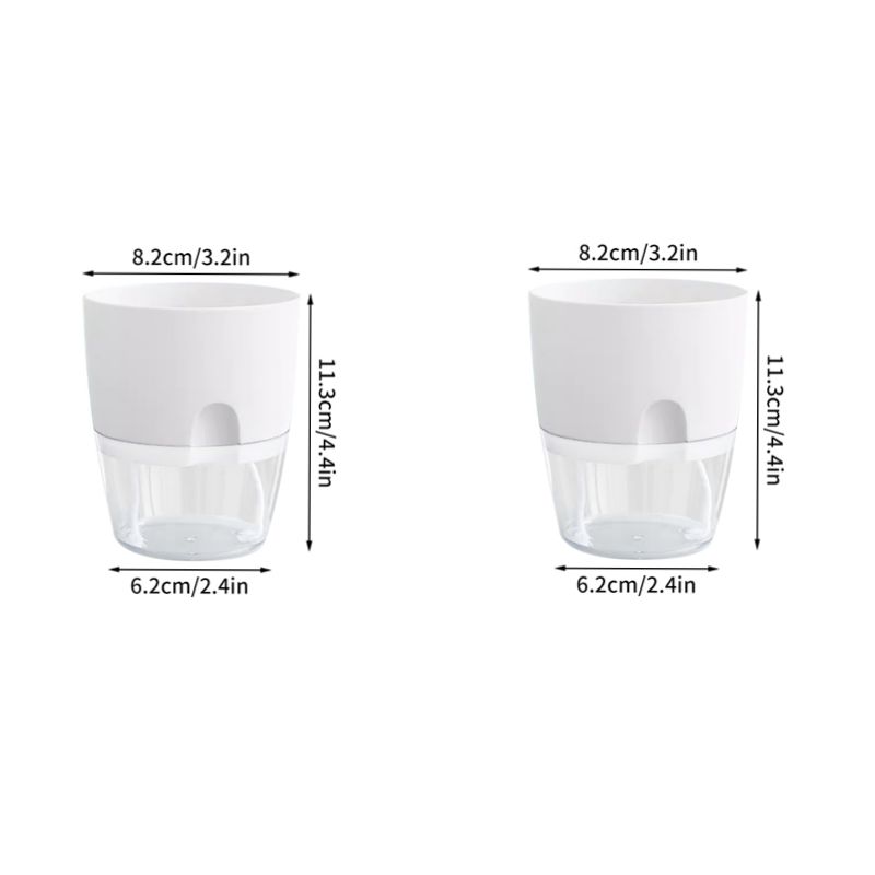 Self Watering Flower Pot Plastic Hydroponics Plants Pot Succulent Potted Planters Transparent Home Office Desktop Decoration