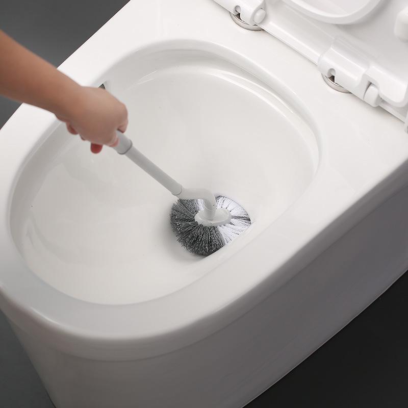 Wall-Mounted Punch-Free Toilet Brush for Clean, No Dead Corners