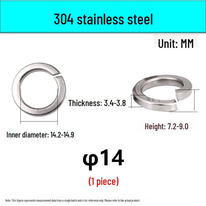 304/316 Stainless Steel Spring Lock Washers - Standard Type