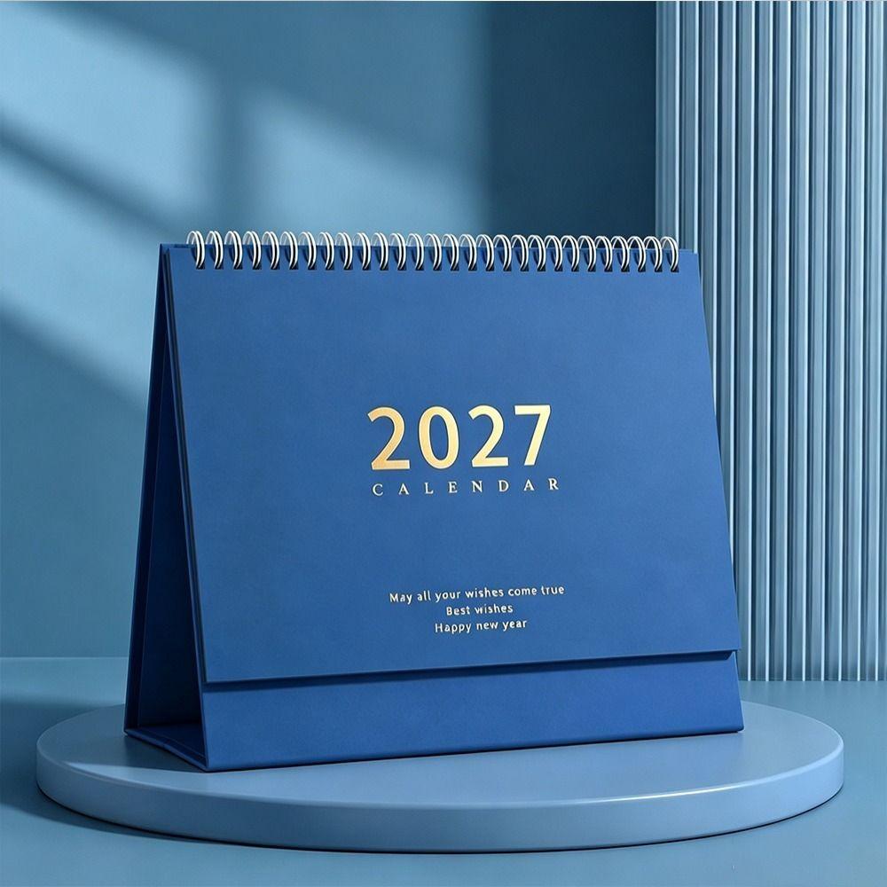 Tragbarer 2027 Desktop Schreibtischkalender Faltbarer Akademischer Planer Bürobedarf