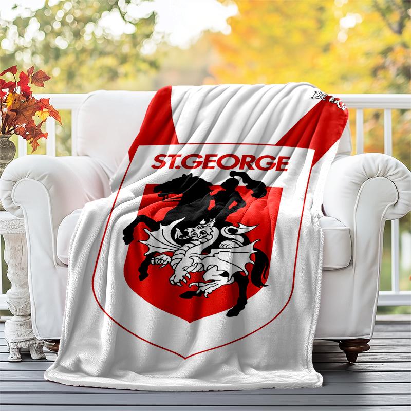 ST George Illawarra Flannel Blanket Soft All-Season Throw, Design for Camping, Car Travel, Hiking Sofa, Bed, Office Perfect Gift for Parties