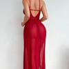 New European and American sexy lace hollow pajamas onesie perspective underwear sex underwear dress