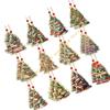 Wooden Christmas Tree Decorations Natural Handcrafted Holiday Ornament 55KF