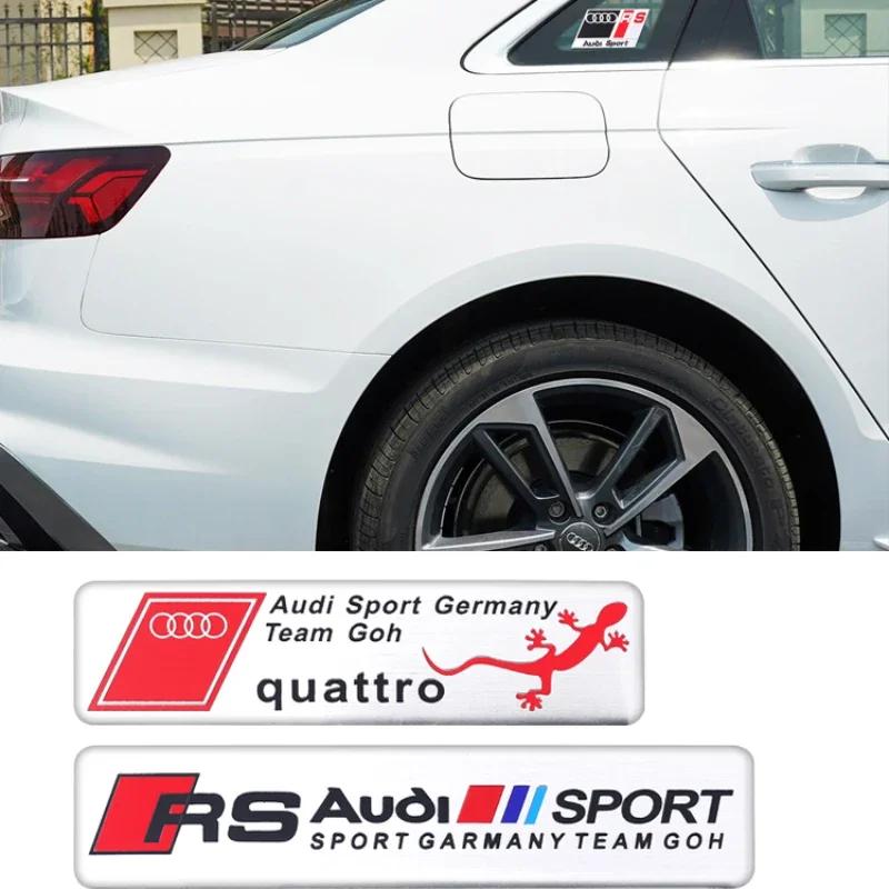 1P hot A3 A4 B8 8P 8V A6 C7 A5 Q5 B7 B6 B9 SLINE Q2 Q7 Retrofitting Sline Car Logo RS Metal Car Sticker Tail Logo Side Logo