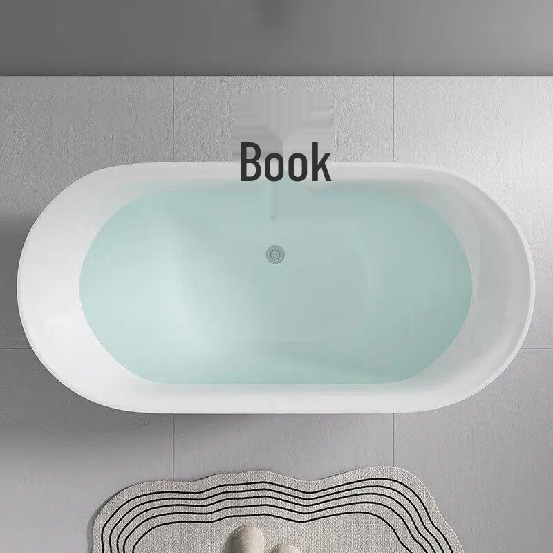 TLXT High-End Ceramic Bathtub with Floor Faucet