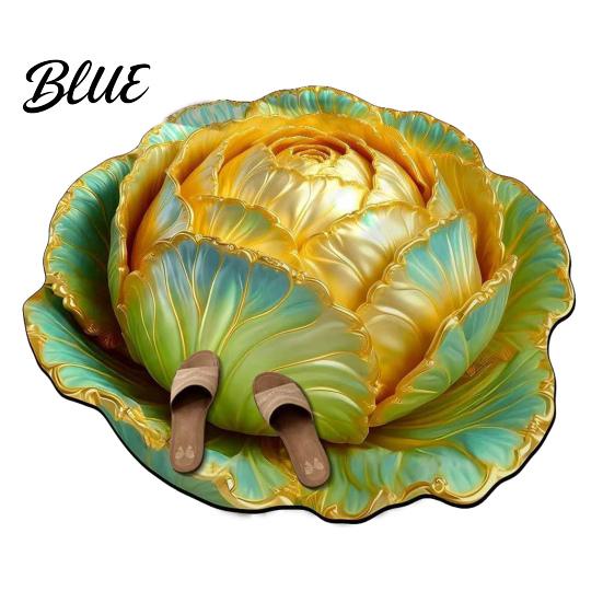 3D Visual Effect Living Space Mat Non-Slip Cabbage Floor Rug Chinese Absorbent Bathroom for Entrance