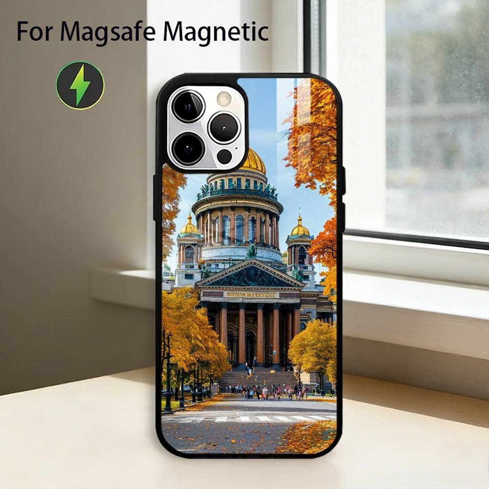 Landscape A-Art Phone Case For iPhone17,16,15,14,13,12,11 Plus,Pro Magnetic For Magsafe Wireless Charging