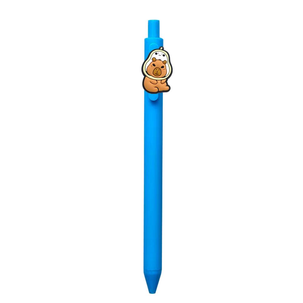 

Capybara Soft Gel Sticker Ballpoint Pen - Cartoon Stationery for Students & Office