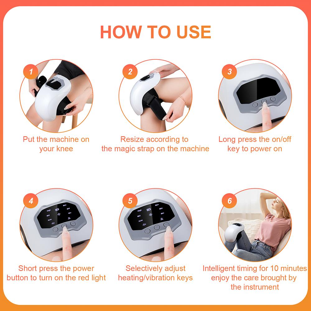 3 Gear Temperature Adjustment Smart Knee LED Display Massager Hot Compress for Shoulders Elbows Knee Gift For Parents Or Elders