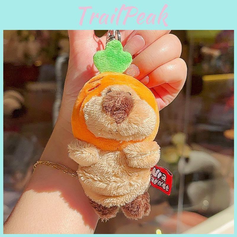 Carrot With Marmota Hat Cartoon Plush Pendant For Key Holder And Idea Gift