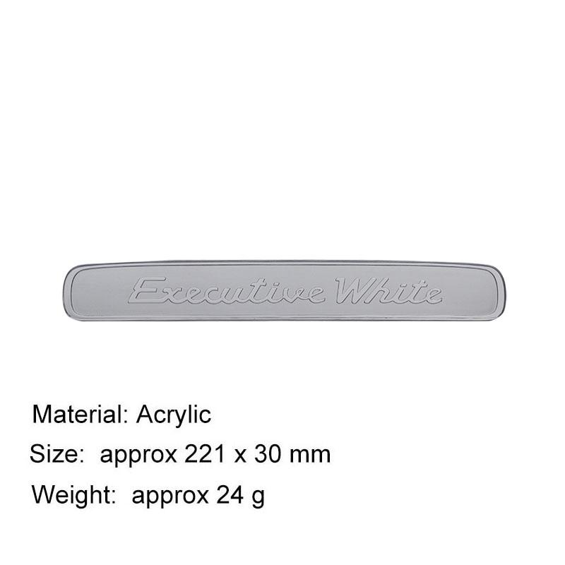 

3D Premium Brownstone Executive Black White 60 Anniversary Sticker Tail Bumper Badge Auto Rear Trunk Emblem Accessories Exterior Decoration Executive-W-white