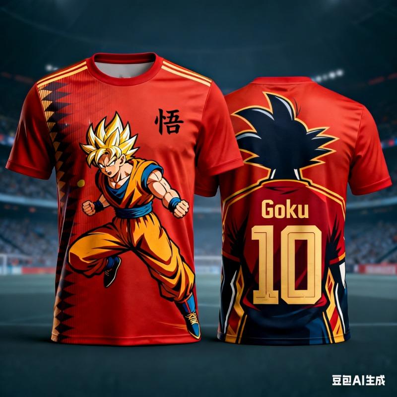 2026 Classic Anime Dragon Ball Character 3D Printed T-shirt Y2K Style Unisex&children's Layered Must-have for Summer and Autumn